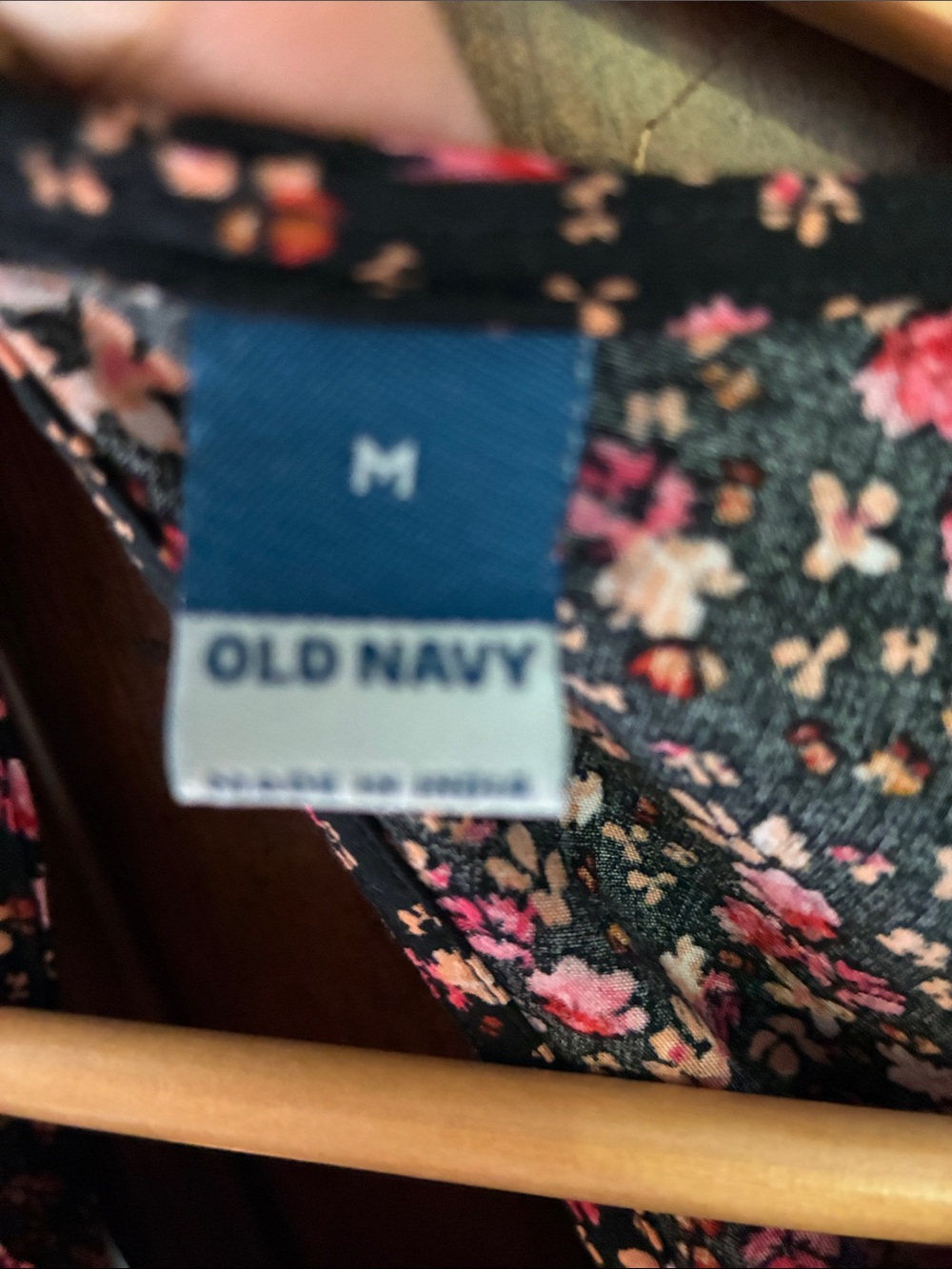 Old Navy Black Mini Dress with Pink Floral Print - Picture 5 of 9